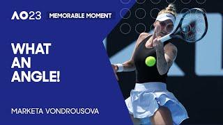 Marketa Vondrousova Hits and Unbelievable Angle  Australian Open 2023