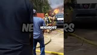 Man Saves Dog from Burning Building  #dog #viralvideo #rescue