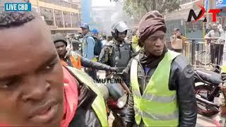 DRAMA ERUPTED IN CBD AS ANGRY BODA BODA CHASES AWAY POLICE FOR HELPING PAID GOONS IN CBD