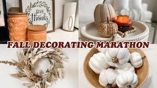 FALL DECORATE WITH ME  NEUTRAL FALL DECOR 2024  DECORATING FOR FALL