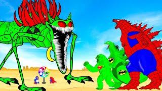 Rescue SPIDER GODZILLA & KONG From GIANT - CATNAP RADIATION  Who Will Win? Godzilla Cartoon