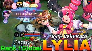 84% Win Rate Lylia Gold Laner - Top 1 Global Lylia by Zagrc - Mobile Legends