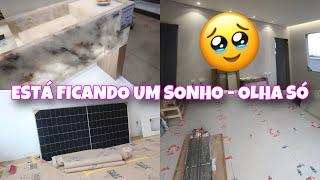 TEMOS LUZ DENTRO DA CASA OLHA COMO FICOU +ATUALIZAÇÃO DA SEMANA NA OBRA- ENERGIA SOLARDani Mendes