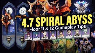 How to BEAT 4.7 SPIRAL ABYSS Floor 11 & 12 Guide & Tips w 4-Star Teams  Genshin Impact 4.7