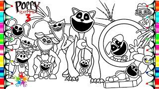 Poppy Playtime Chapter 3 Coloring Pages  How To Color Poppy Playtime 3 Bosses and Monsters   NCS