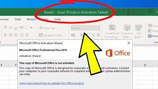 Product Activation Failed in Ms Excel & Word  How To Fix Microsoft product activation failed 