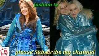 Best pvc retro raincoat rain mack with beautiful ladies