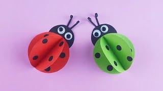 DIY  How To Make Easy Paper Ladybug  Paper Craft Ideas