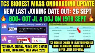 TCS BIGGEST CHANEG IN HIRING PROCESS  DIRECT GENERATING OFFER & JOINING LETTER  NEW DOJ OUT 26 SEPT