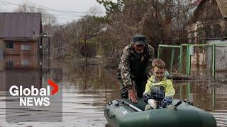 Russia flooding Orenburg region swamped as dam collapse triggers once-in-a-century floods