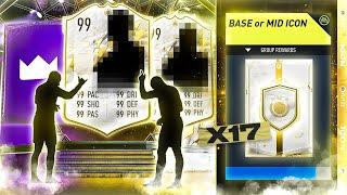 FIFA 22 17 x New Base or Mid Icon Upgrade Packs