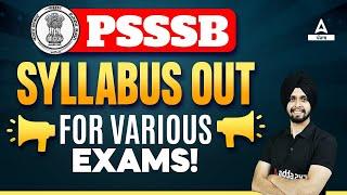 PSSSB Syllabus 2024  PSSSB Syllabus For Various Exams  Know Full Details