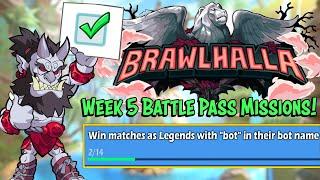 Brawlhalla Week 5 Battle Pass Missions Guide + 1v1 Gameplay