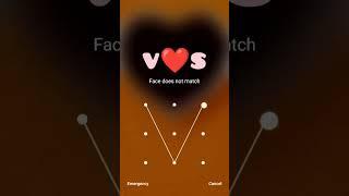 V love S pattern lock ️  VS Phone lock  Love status #status