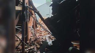 A waterfall in our building Kennebec County Courthouse damaged in storm