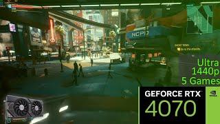 RTX 4070 - test in 5 games  1440p Ultra Benchmark w5800x