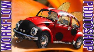 Photoshop Composing Time Lapse The Ladybug by Gino Leone