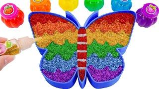 Mixing All My Slime l How To Make Rainbow Butterfly Bathtub With Glitter Slime  Best Of Yo Yo Idea