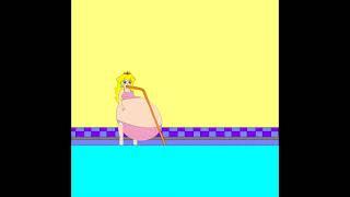 Peach Drinks the Pool