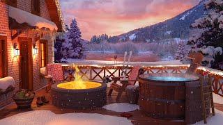 Winter Escape Ambience Crackling Fire Peaceful Nature Sounds Satisfying Snow and Ice Sounds