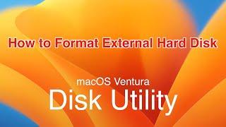 How to Format Repair or Partition  External Drive on macOS Ventura