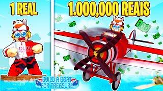 Construção de R$ 100  Vs. 1.000.000 no Build a Boat  Roblox