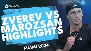 Alexander Zverev vs Fabian Marozsan Highlights  Miami 2024