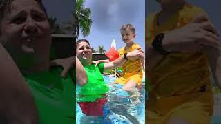  Da sau Nu la AQUAPARK  YES or NO  Pool challenge #shorts