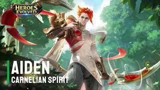 New Skin  Aiden - Carnelian Spirit  Heroes Evolved  NetDragon