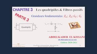 Capsule 3  Partie 3 du chapitre 2  quadripôles et filtres passifs