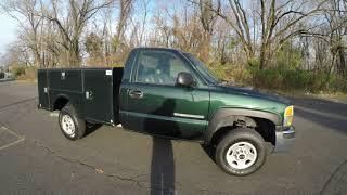 4K Review 2003 GMC Sierra 2500HD 4WD 6.0L Utility Body Work Truck Virtual Test-Drive & Walk-around