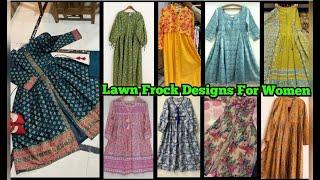 New lawn long frock designs 2024  latest long maxi desiging ideas for women  frock designs