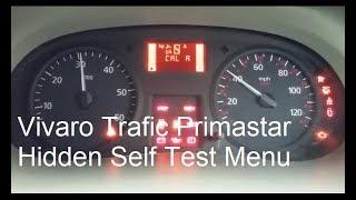 Viraro Trafic Primastar Instrument Panel Self Test Calibration Hidden Menu