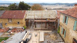 Father & Son RESTORE 300-year-old Barn.. 80 Day Timelapse