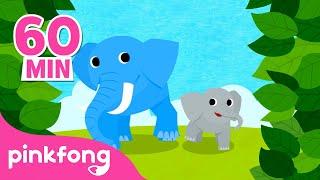 Belajar Nama Binatang  Gajah dan hewan lain  Lagu Anak Pendidikan  Pinkfong Baby Shark