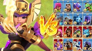 Champion Queen vs All Troops  Skin Review  Clash of Clans