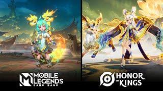 Nana vs Xiao Qiao  Skins Effect Comparison  l MLBB HOK