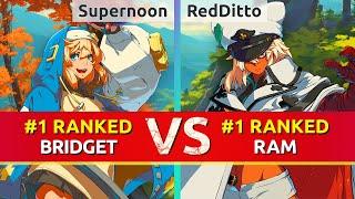 GGST ▰ Supernoon #1 Ranked Bridget vs RedDitto #1 Ranked Ramlethal. High Level Gameplay