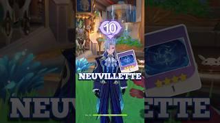 Neuvillette - Oleaje ◈「 Tarjeta de Amistad 」• #shorts Nivel 10  #genshinimpact