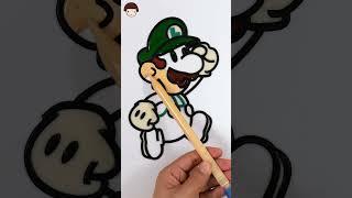 Luigi Super Mario Bros Drawing and Jelly Coloring  Nintendo Super Mario Art #drawing #shorts