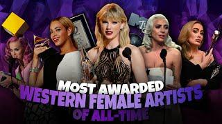 Most Awarded Western Female Artists Of All-Time  Hollywood Time  Beyonce Taylor Swift Lady Gaga