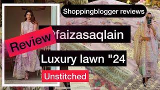 Faiza saqlain luxury lawn 24  shoppingblogger reviews unstitched outfit