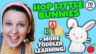 Hop Little Bunnies with Ms Rachel + More Nursery Rhymes & Kids Songs  Toddler Learning Video