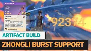 BEST C0 ZHONGLI SUB DPS ARTIFACT BUILD Genshin Impact