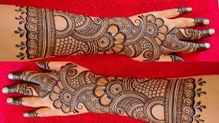 Latest Rakhi special mehndi designs for back side  mehandi ka design full hand  mehndi design 2023