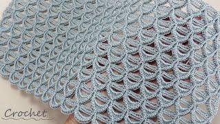 Рельефный фактурный УЗОР крючком ВЯЗАНИЕ для начинающих SUPER EASY Pattern Crochet for beginners