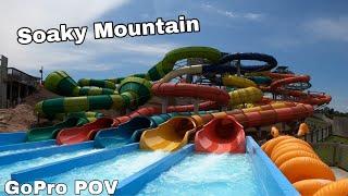 All waterslides at Soaky Mountain waterpark - Sevierville Tennessee GoPro POV