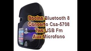 Bocina Bluetooth 8 Concerto Csa-5708 Tws Usb Fm Aux Microfono