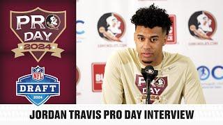 FSU Football  QB JORDAN TRAVIS 2024 FSU Pro Day Interview  NFL Draft