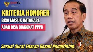 EDARAN RESMI.. KRITERIA HONORER BISA MASUK DATABASE BKN DAN BISA DIANGKAT PPPK